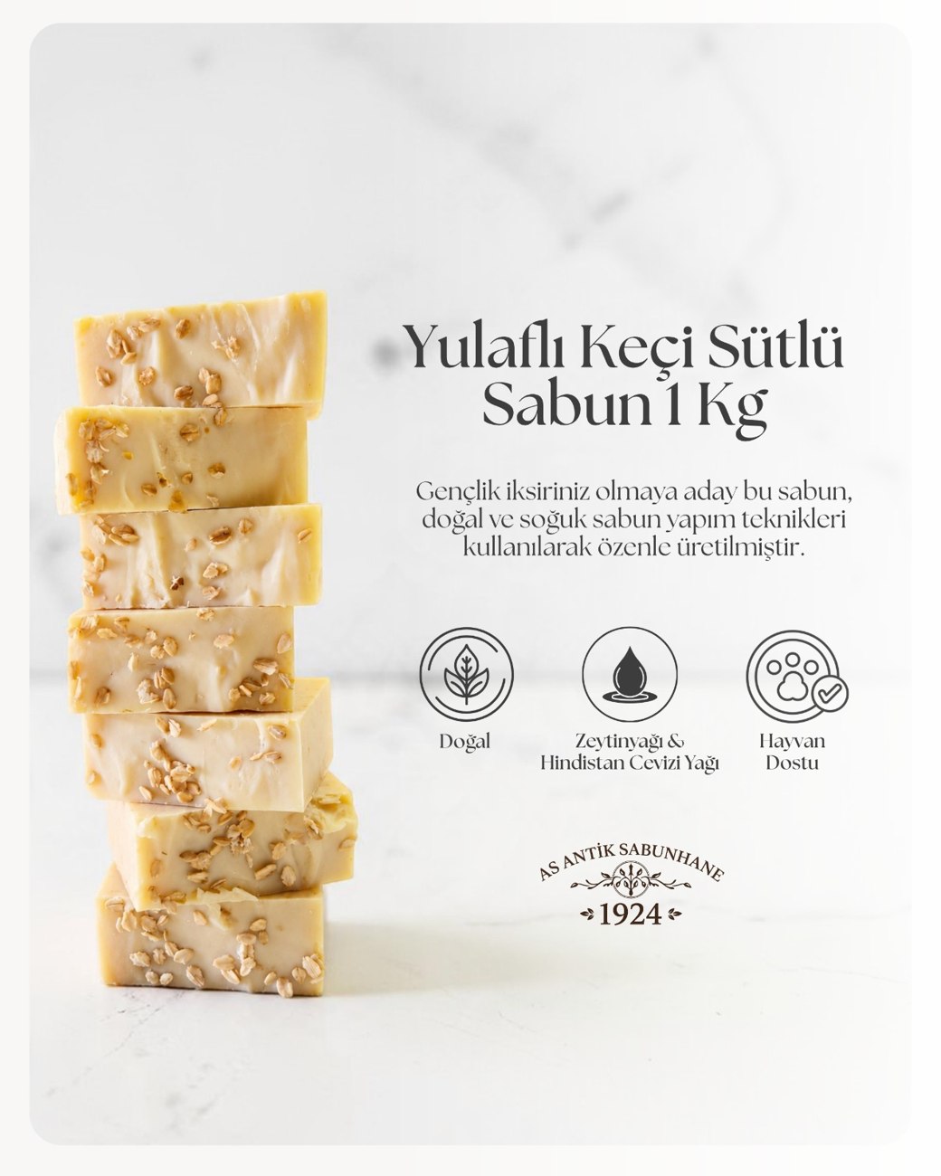Keçi Sütlü Yulaflı Sabunu 1 KG