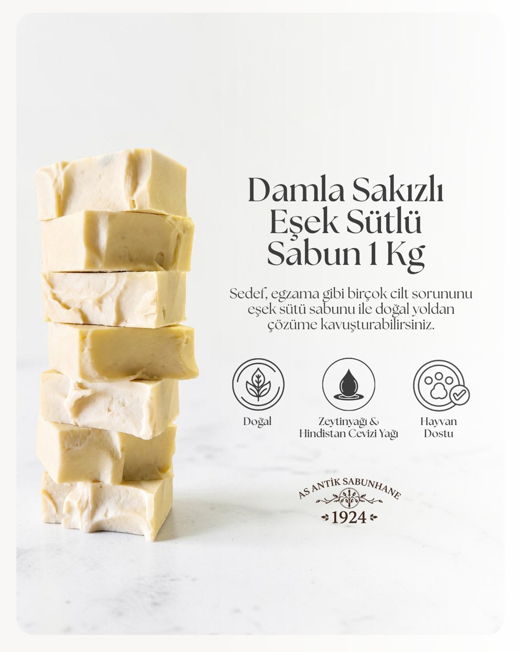 Eşek Sütlü ve Damla Sakızlı Sabunu 1 KG