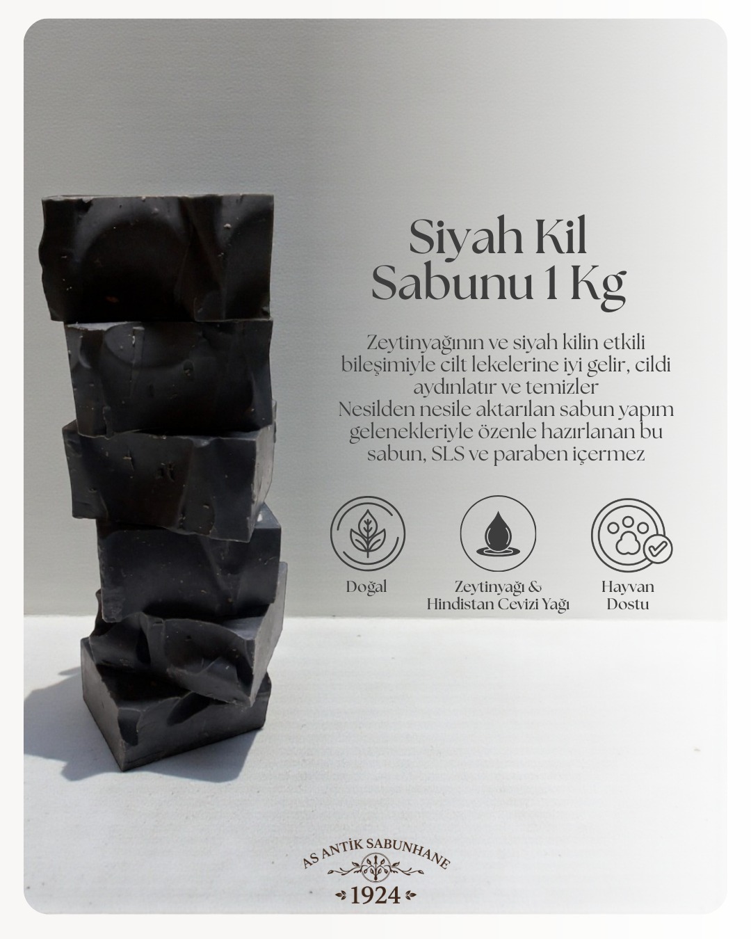 Siyah Kil Sabunu 1 KG