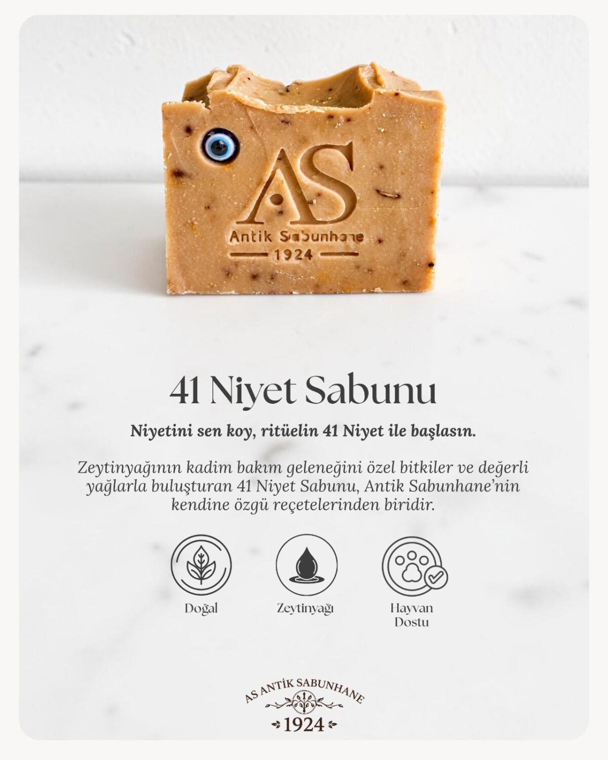 41 Niyet Sabunu – Zeytinyağlı Özel Bakım Sabunu | 125 g — görsel 3